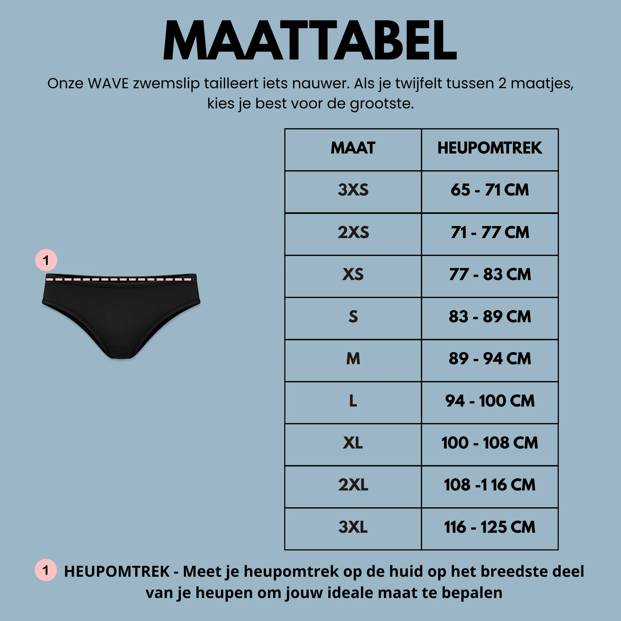 WAVE menstruatie zwemslip lage taille - Image 4